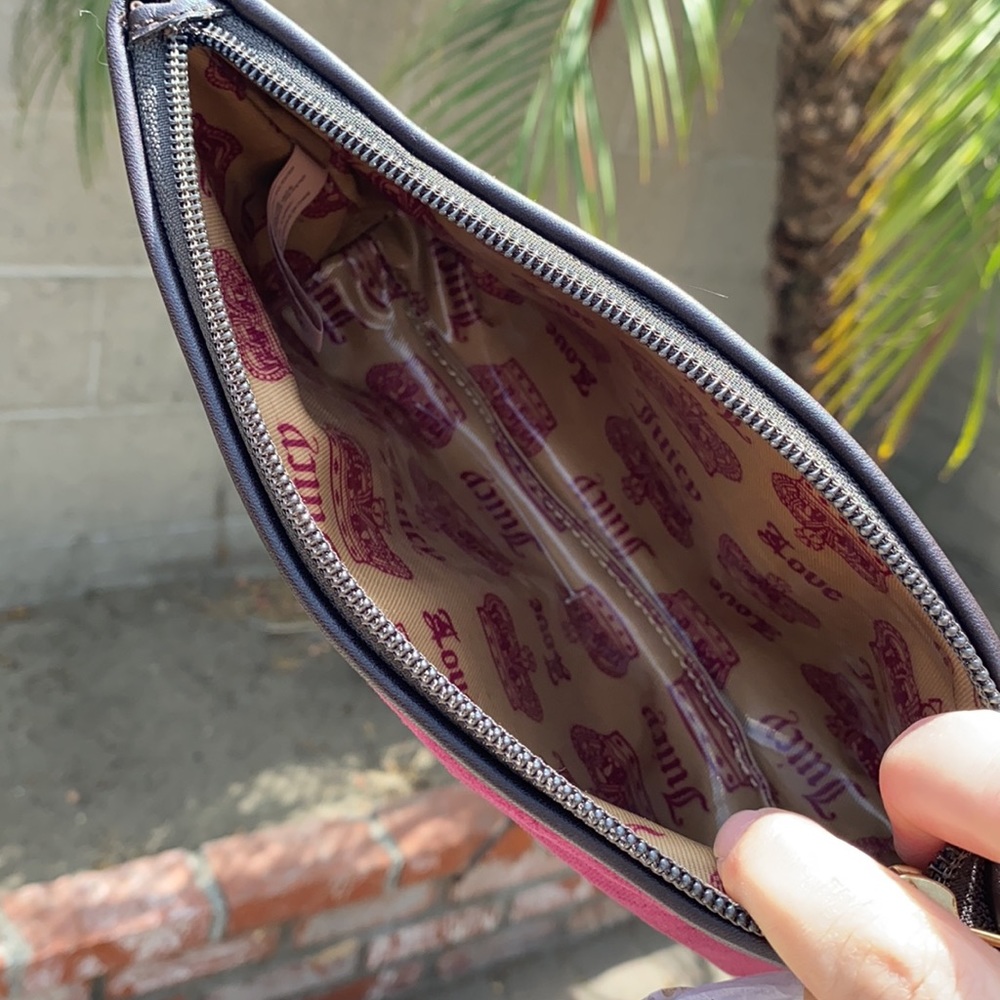 JUICY COUTURE Y2K Velour Makeup Bag Mini bag Clutch - Picture 8 of 10
